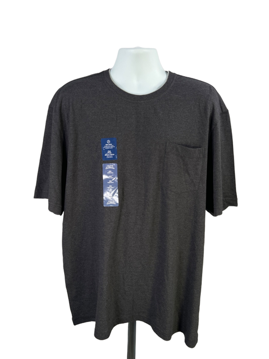 Izod Saltwater Men's Gray Relaxed Short Sleeve Pocket Front T-Shirt - XXL