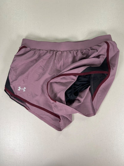 Under Armour Women's Purple Fly-By 3" Lined HeatGear Athletic Shorts - M image 3