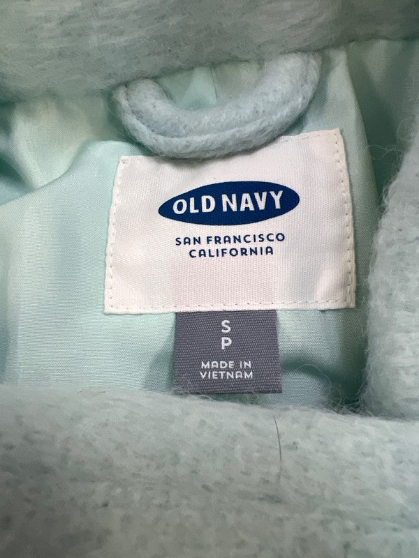 Old Navy Women’s Light Blue Wool Blend Fuzzy Overcoat - S image 3