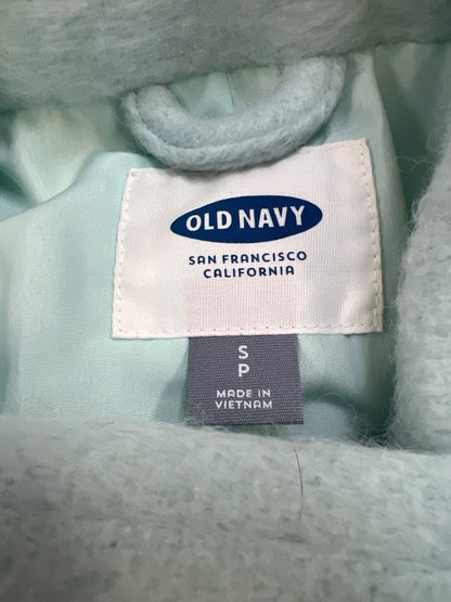 Old Navy Women’s Light Blue Wool Blend Fuzzy Overcoat - S image 3