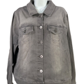 Torrid Women's Gray Stretch Denim Supersoft Trucker Jean Jacket - Plus 2X