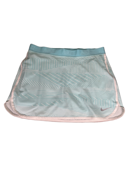Nike Women's Blue/White Dri-Fit Pull On Lined Golf Skort - M