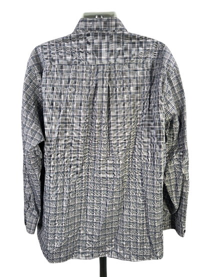 Jos A Bank Men's Black/Purple Plaid Traveler Button Up Shirt - XXL image 2