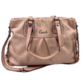 Coach Women's Pink Ashley Leather Carryall Shoulder Satchel Purse
