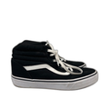 Vans Women's Black/White Sk8-Hi Top Canvas Lace Up Sneakers - 9.5