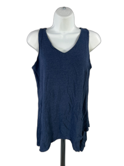 J.Jill Women's Blue Sleeveless V-Neck Layered Tank Top - S