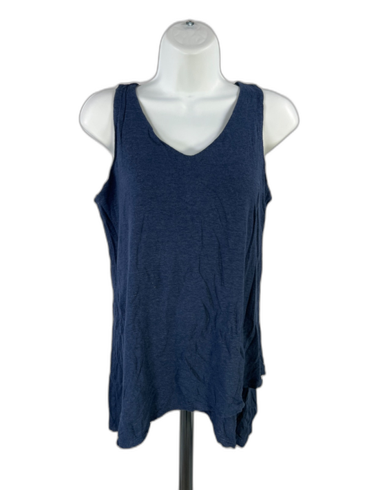 J.Jill Women's Blue Sleeveless V-Neck Layered Tank Top - S