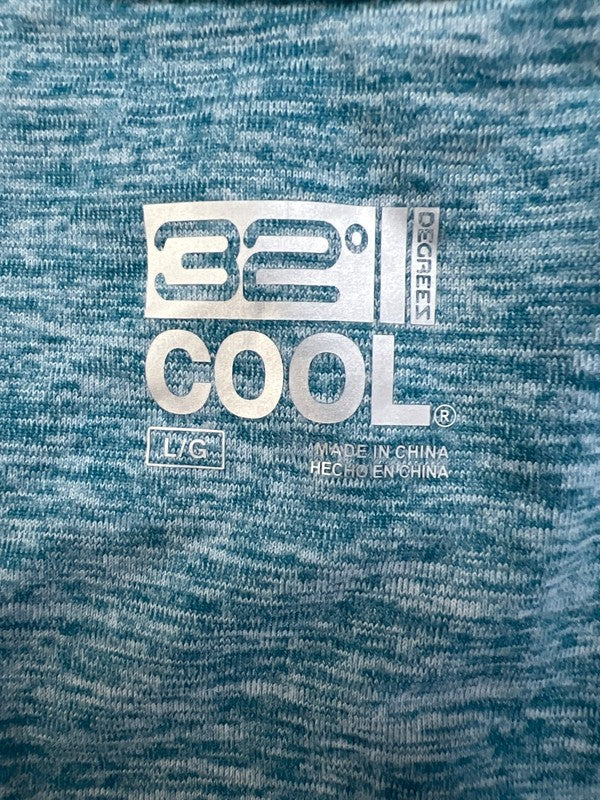 32 Cool Women's Blue Heathered Racerback Sleeveless Athletic Tank Top - L image 3