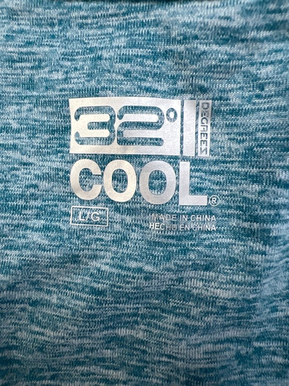 32 Cool Women's Blue Heathered Racerback Sleeveless Athletic Tank Top - L image 3