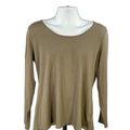 Lands End Women's Green Long Sleeve T-Shirt - L