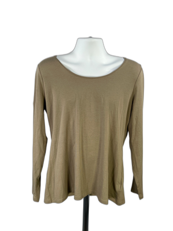 Lands End Women's Green Long Sleeve T-Shirt - L