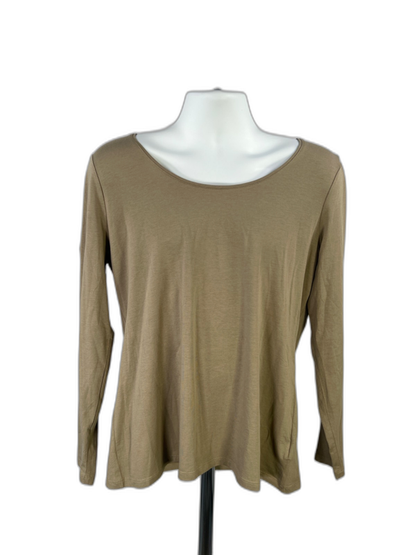 Lands End Women's Green Long Sleeve T-Shirt - L