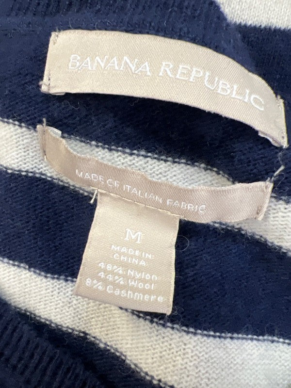 Banana Republic Women's Blue/White Striped Long Sleeve Sweater Dress - M image 3
