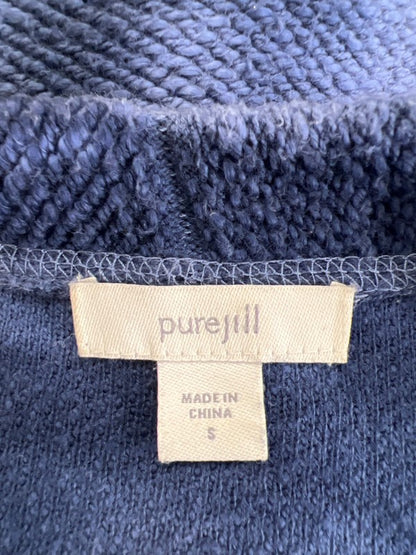 Pure J.Jill Women's Blue 1/2 Sleeve Button Up Cardigan Sweater - S image 3