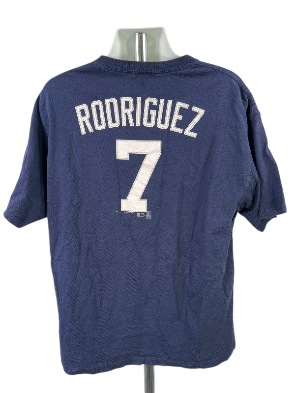 Lee Sport Men's Blue Detroit Tigers Short Sleeve Rodriguez T-Shirt - XL image 2