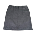 White House Black Market Women's Gray Faux Suede Pencil Mini Skirt - 2