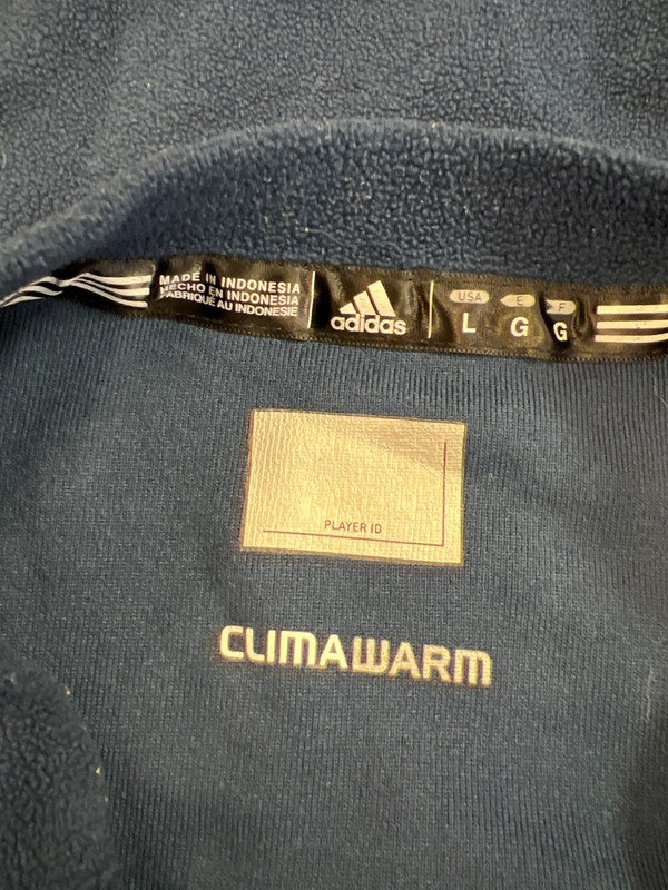 Adidas Men’s Blue/Yellow U of M Climawarm Fleece Crewneck Sweatshirt - L image 3