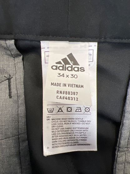 Adidas Men's Black Striped Logo Performance Golf Pants - 34x30 image 3