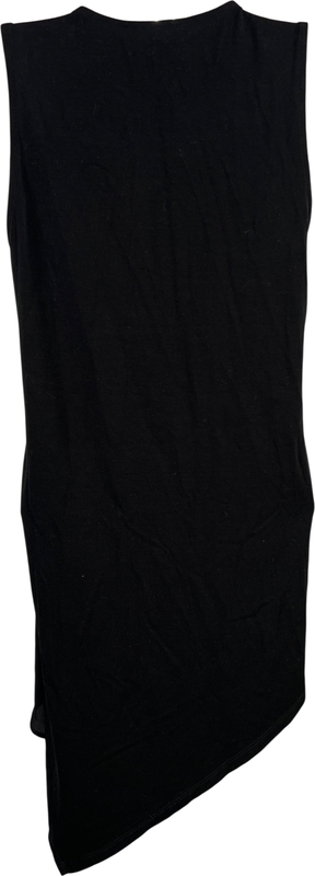 White House Black Market Women’s Black Asymmetrical Sleeveless Blouse - XS image 2