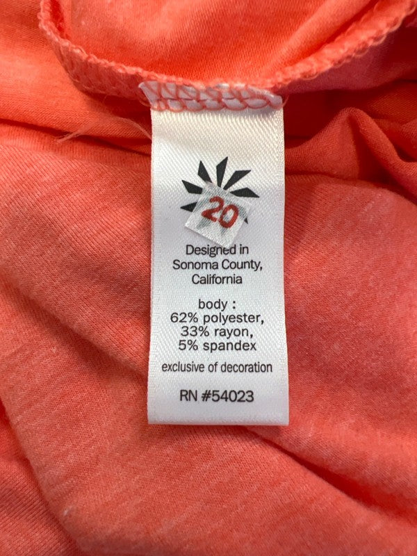 Athleta Women's Orange/Pink Heather Short Sleeve Topanga Tee Dress - XXS image 4