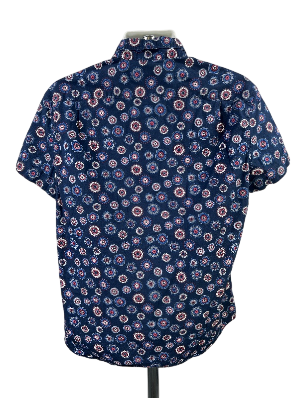 J.Crew Men's Blue Slim Fit Flex Washed Short Sleeve Button Up Shirt - L image 2