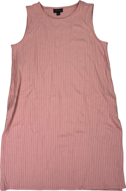 J.Jill Wearever Collection Women’s Pink Ribbed Side Split Tank Top Dress - XS