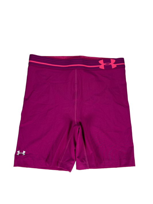 Under Armour Women's Purple HeatGear Alpha Mid 5" Compression Shorts - S