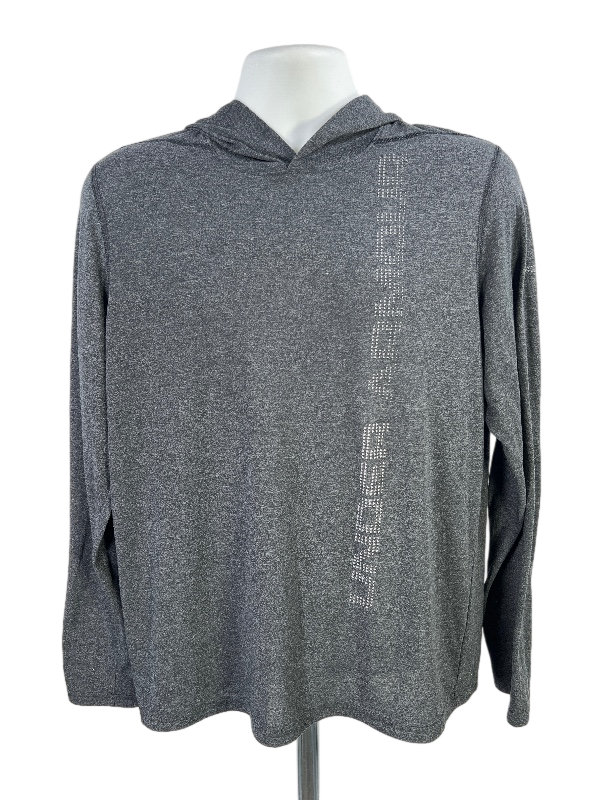 Under Armour Men's Gray Threadborne HeatGear Hooded Shirt - M