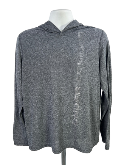 Under Armour Men's Gray Threadborne HeatGear Hooded Shirt - M