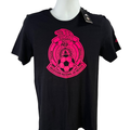 Adidas Men's Black/Pink Amplifier Mexico Soccer Short Sleeve Tee Shirt - S