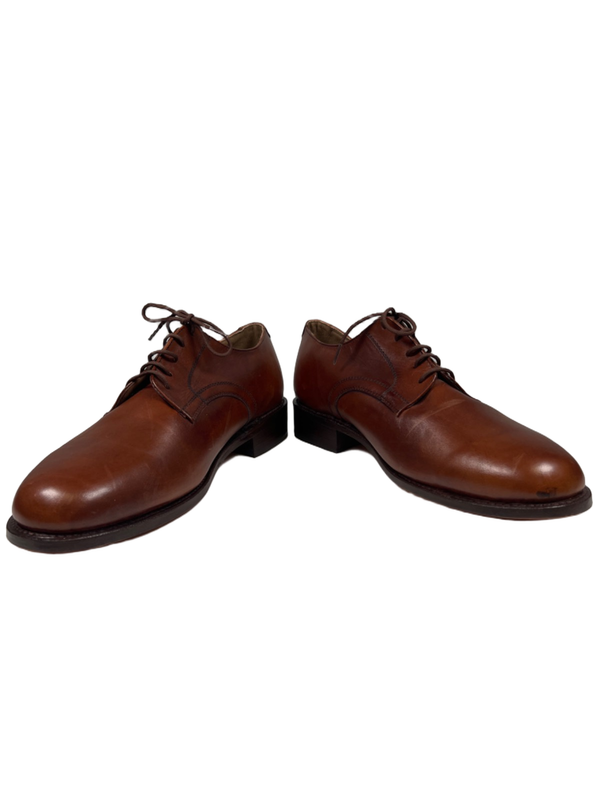 Hitchcock Men's Brown Leather Derby Lace Up Dress Shoes - 12 Wide image 6