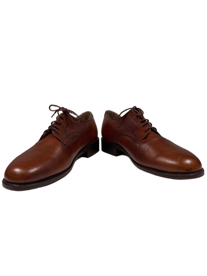 Hitchcock Men's Brown Leather Derby Lace Up Dress Shoes - 12 Wide image 6