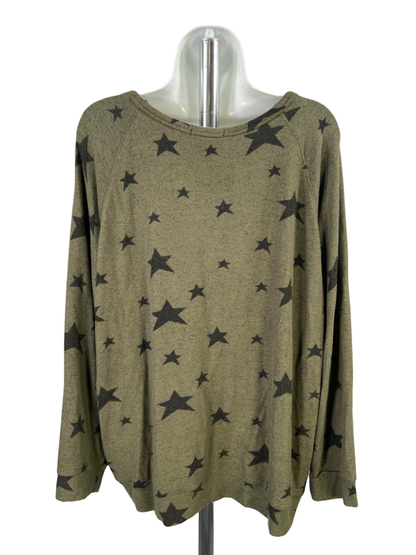 Buffalo David Bitton Women's Green Army Twinkle Long Sleeve Shirt - XXL image 2