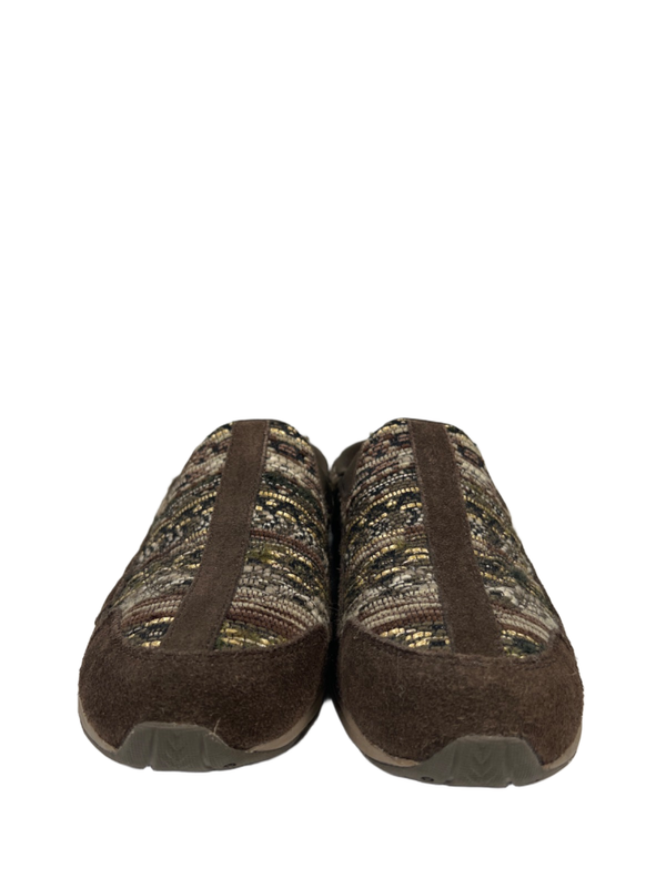 Easy Spirit Women's Green Textured Travel Time Slip On Clogs - 7 Wide image 2
