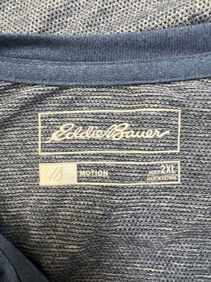 Eddie Bauer Men's Blue Trailcool Motion Stretch Short Sleeve Shirt - XXL image 3