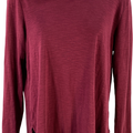 J.Jill Women’s Red/Burgundy Long Sleeve Cowl Neck Tunic Shirt - S