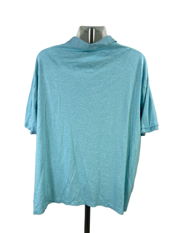 Polo Ralph Lauren Men's Light Blue Heathered Short Sleeve Polo Shirt - 4XL Tall image 2
