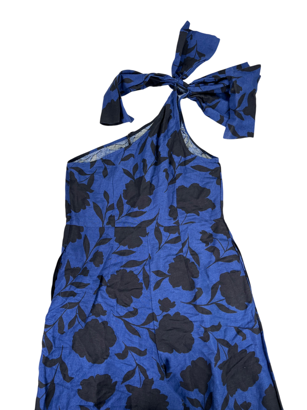 Kate Spade X Target Women's Blue/Black Floral Linen Wide Leg Jumpsuit - 10 image 3