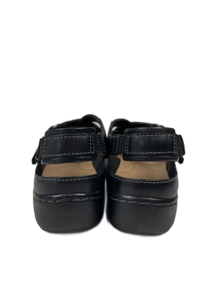 Clarks Women's Black Leather Cora Dream Closed Toe Slingback Sandals - 8.5 image 4