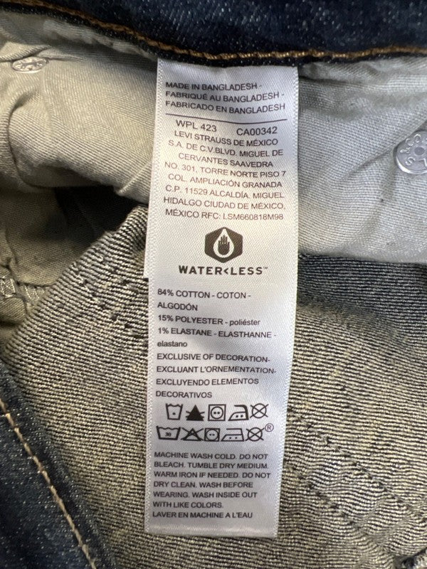 Levi's Men's Dark Wash Signature Gold Regular Flex Denim Jeans - 34x29 image 4