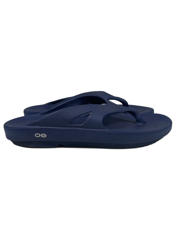 OOFOS Unisex Blue Arch Support Comfort Flip Flops - Men's 13