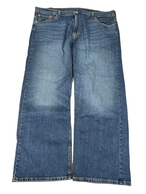 Levi's Men's Medium Wash 569 Loose Straight Fit Denim Jeans - 42x32