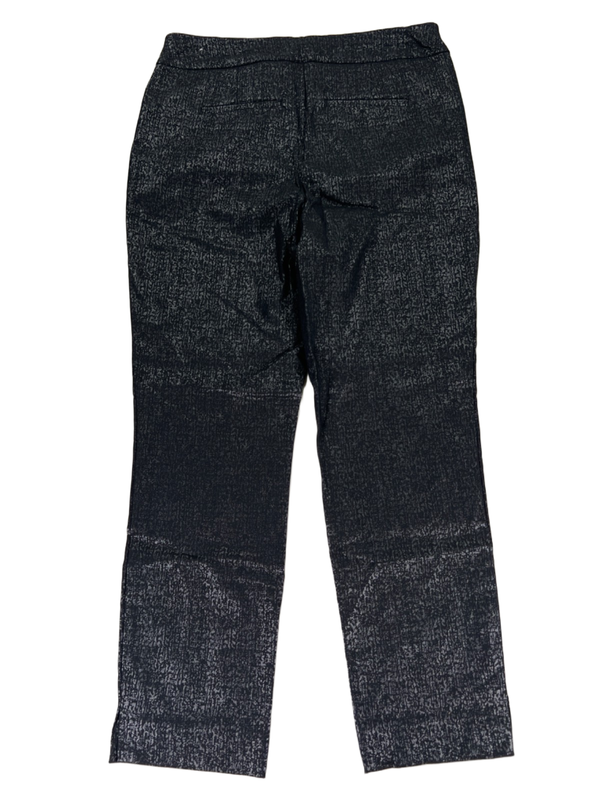 Chico's Women's Black Metallic Pull On Straight Leg Pants - 0.5/US 6 image 2