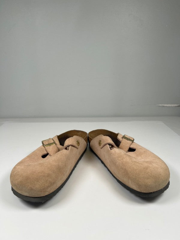 Birkenstock Women's Tan Boston Suede Leather Clogs  - 40/US 9-9.5 Narrow image 6