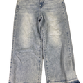 NYDJ Women's Light Wash Distressed Teresa Wide Leg Jeans - 12