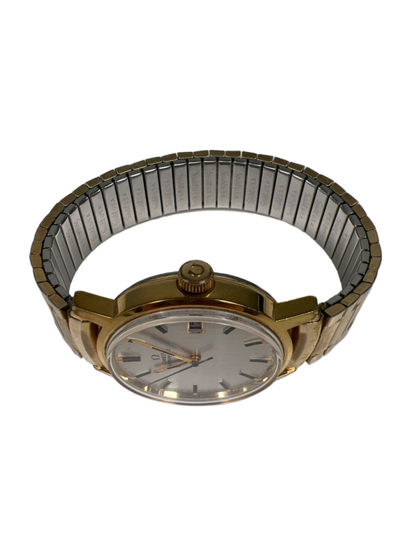 Omega Vintage Gold Plated Automatic 1970's Stretch Band Wrist Watch image 5