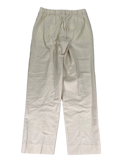 J Crew Women's Beige/Ivory Linen Blend Elastic Sailor Straight Leg Pants - 0 image 2