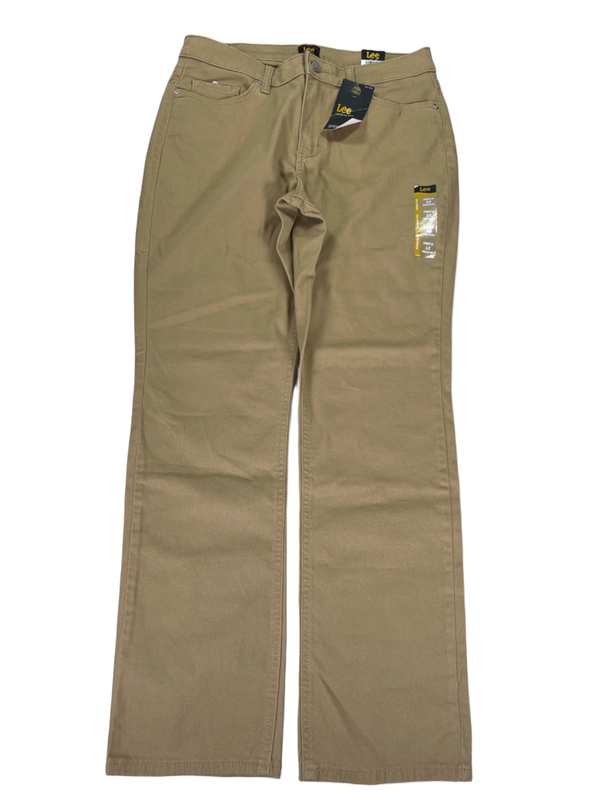 Lee Women's Brown Legendary Mid Rise Straight Leg Pants - 12
