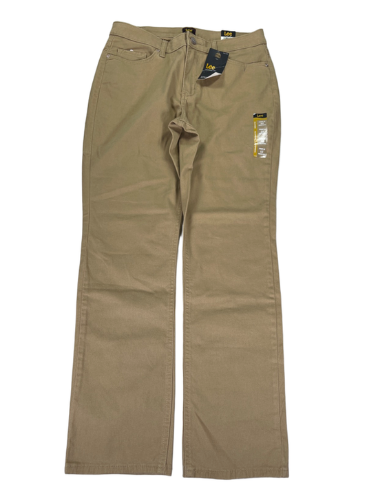 Lee Women's Brown Legendary Mid Rise Straight Leg Pants - 12