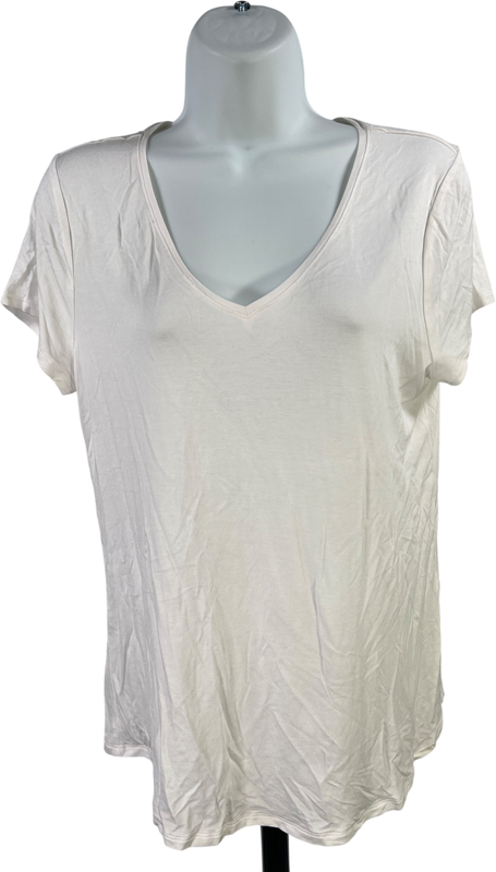 White House Black Market Women’s White Short Sleeve Shirt - S